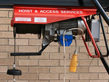 Photo of hoist in use